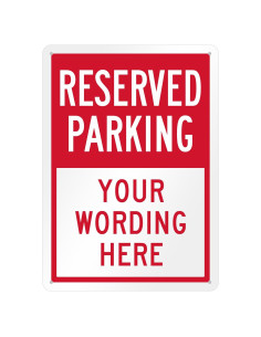 Cartel Estacionamiento Reservado Personalizado SmartSign 35,6x25,4cm