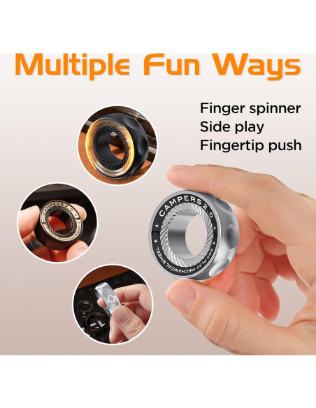 Anillo Fidget Magnético Berotok Alivio Estrés Acero Inoxidable Anillo Fidget Magnético Berotok Alivio Estrés Acero Inoxidable