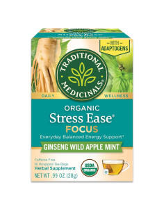 Té Orgánico Tradicional para Estrés con Ginseng y Menta - 16 Bolsitas