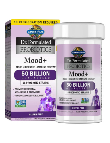 Suplemento Probiotico Mood+ Garden of Life 60 Cápsulas