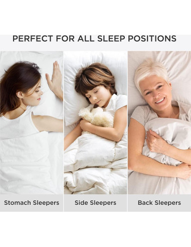 Juego de 2 Almohadas Queen Bedsure Suaves y Esponjosas