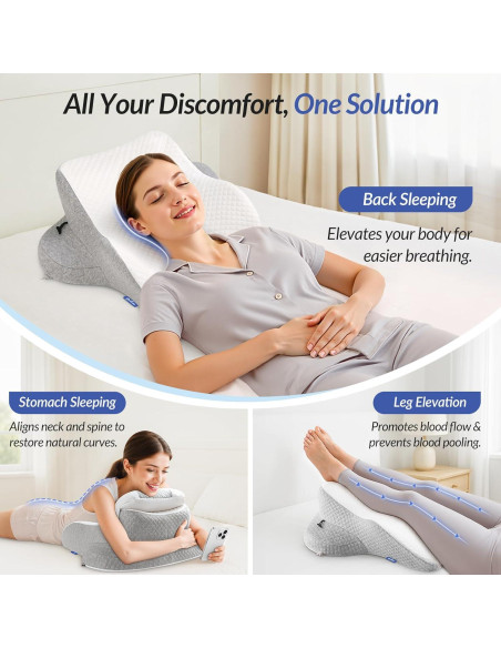 Cojín en Cuña Ergonómico ZIKEE para Alivio de Espalda 55cm Cojín en Cuña Ergonómico ZIKEE para Alivio de Espalda 55cm