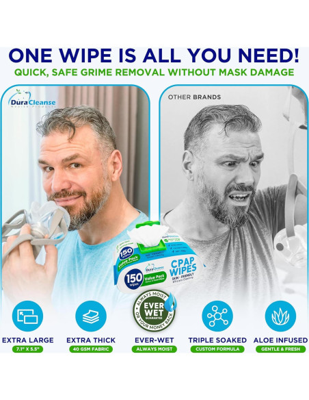 Toallitas para Máscaras CPAP Duracleanse 156 Contenidos Toallitas para Máscaras CPAP Duracleanse 156 Contenidos
