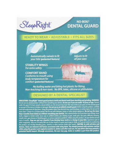 Protector Dental SleepRight SRNG para Bruxismo - Ajuste Seguro