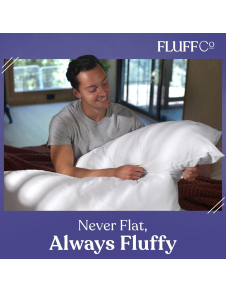 Juego de 2 almohadas FluffCo tamaño queen - Lavables Juego de 2 almohadas FluffCo tamaño queen - Lavables