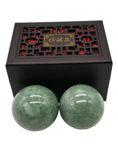 Bolas de Baoding de Mármol Suave BCQLI 5 cm - Par de Ejercicio