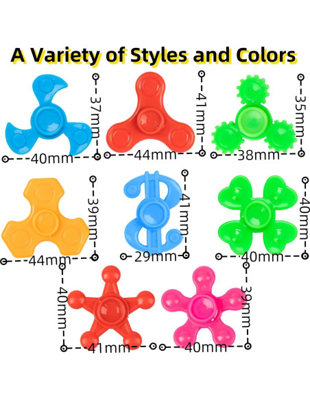 24 Mini Spinners Antiestrés Coloridos KUANG LAN TOYS 24 Mini Spinners Antiestrés Coloridos KUANG LAN TOYS
