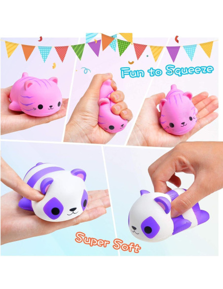 Pelotas Antiestrés Squishies FLY2SKY 6PCS Jumbo Gato Pelotas Antiestrés Squishies FLY2SKY 6PCS Jumbo Gato