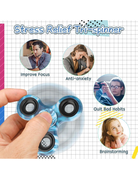 Paquete de 12 Spinners Fidget Mechaniker Alivio Estrés Paquete de 12 Spinners Fidget Mechaniker Alivio Estrés