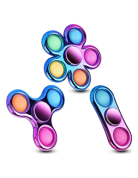 FIGROL 3 Pack Fidget Spinners Antiestrés para Niños FIGROL 3 Pack Fidget Spinners Antiestrés para Niños