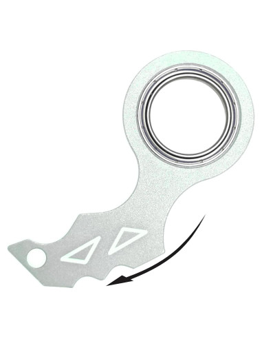 Llavero Giratorio Antiestrés YIPUKIYI Plata 4.8x3.2cm