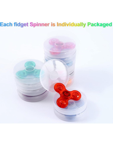 Spinners Antiestrés Gigilli 16 Pcs con Luz LED para Niños