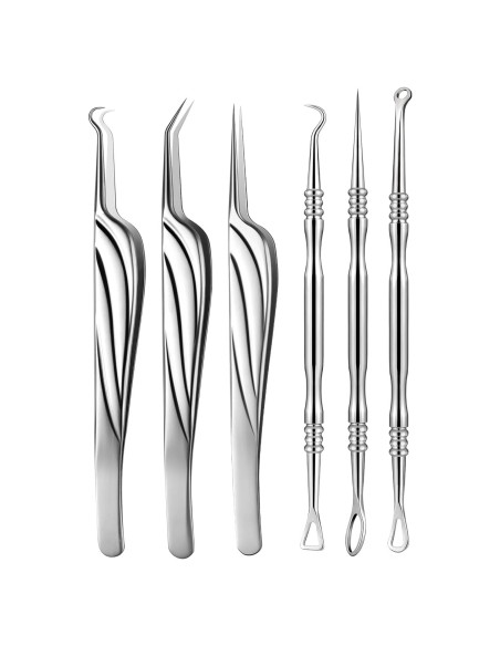 Kit Extractor de Puntos Negros FVION 6 Piezas Acero Inoxidable Kit Extractor de Puntos Negros FVION 6 Piezas Acero Inoxidable