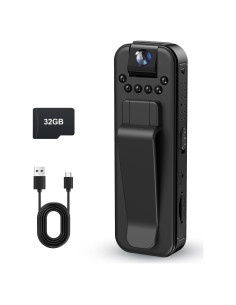 Mini Cámara Corporal 1080P HD con Visión Nocturna y 32GB