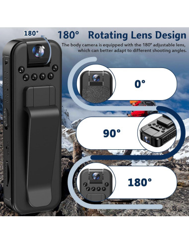 Mini Cámara Corporal 1080P HD con Visión Nocturna y 32GB