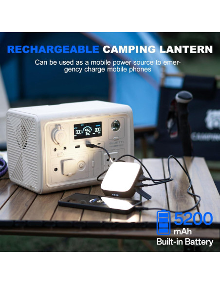 Linterna de Camping WUBEN F5 Recargable 5200mAh 500LM Linterna de Camping WUBEN F5 Recargable 5200mAh 500LM