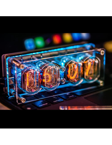 Reloj Nixie Adventurers IN-12, Retro Moderno USB-C 11.5cm