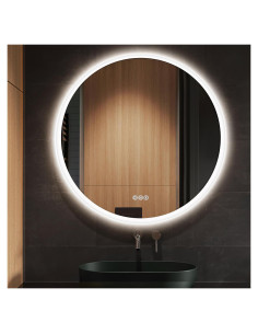 Espejo de baño LED S'BAGNO 71 cm, anti-vaho y Bluetooth