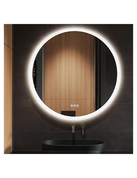 Espejo de baño LED S'BAGNO 71 cm, anti-vaho y Bluetooth Espejo de baño LED S'BAGNO 71 cm, anti-vaho y Bluetooth