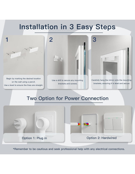 Espejo de Baño LED ISKM 90x90 cm Anti-Niebla Regulable Espejo de Baño LED ISKM 90x90 cm Anti-Niebla Regulable