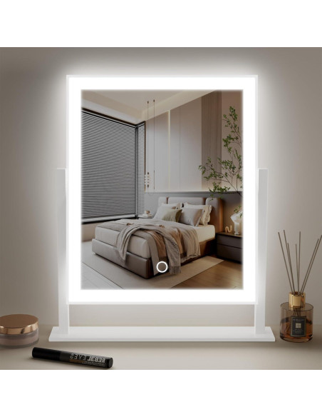 Espejo de Maquillaje Iluminado Durup 45.72x36.83cm Blanco Espejo de Maquillaje Iluminado Durup 45.72x36.83cm Blanco