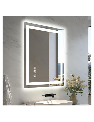 Espejo LED de Baño EchosLife 60x80 cm Anti-vaho Regulable