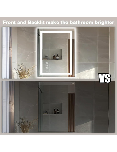 Espejo LED de Baño EchosLife 60x80 cm Anti-vaho Regulable