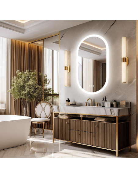 Espejo de Baño LED LUVODI Ovalado 101.6x50.8 cm Anti-vaho Espejo de Baño LED LUVODI Ovalado 101.6x50.8 cm Anti-vaho