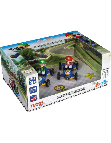 Carrera Pull & Speed Vehículo Juguete Mario Kart Mach 8 - 2 Piezas Carrera Pull & Speed Vehículo Juguete Mario Kart Mach 8 - 2 Piezas