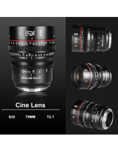 Lente Prime de Cine Meike 75mm T2.1 S35 para Canon EF 2