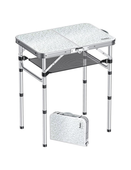 Mesa Plegable Camping Anbte 67 cm Aluminio Plata Ajustable Mesa Plegable Camping Anbte 67 cm Aluminio Plata Ajustable