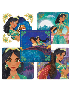 Stickers Princesa Jasmine SmileMakers - 100 Piezas Hipoalergénicos