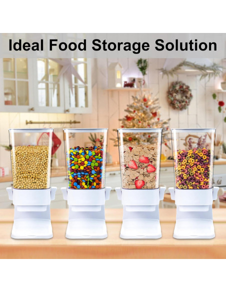 Dispensador de Cereal 5L Zeadesign Blanco para Cocina Dispensador de Cereal 5L Zeadesign Blanco para Cocina