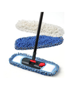Mopa de Microfibra CLEANHOME con Recambio para Pisos 140 cm