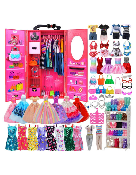 108 Piezas Ropa y Accesorios para Muñeca 30.99 cm Korilave 108 Piezas Ropa y Accesorios para Muñeca 30.99 cm Korilave