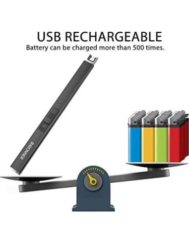 Encendedor Eléctrico RAYONNER Recargable USB a Prueba de Viento