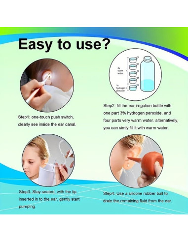 Kit de Limpieza de Oídos Lingtuod - Irrigación y Cerumen