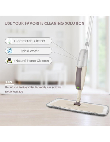 Mopa Pulverizadora HOMTOYOU con 3 Paños Microfibra 0.72kg