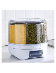 Dispensador de Granos 20L XIYAO 360 Rotativo 6 Compartimentos