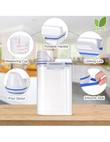 Contenedor de Almacenamiento de Arroz 4 Pcs Lauwell 2.5L