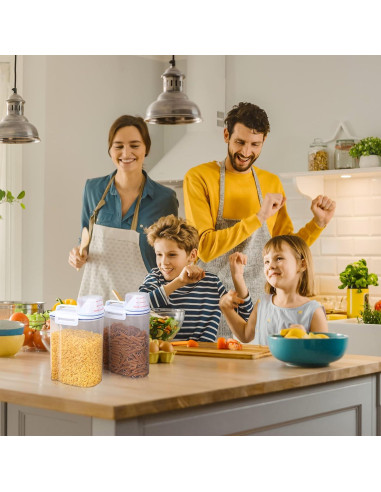 Contenedor de Almacenamiento de Arroz 4 Pcs Lauwell 2.5L