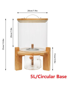 Dispensador de arroz 5L Fonova con soporte de madera 2