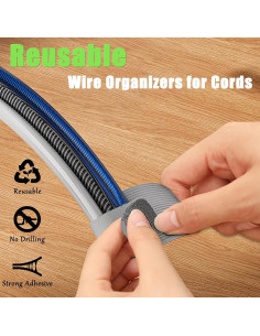 80 Correas de Cable Sereficy Autoadhesivas Negro 9.14 cm 2