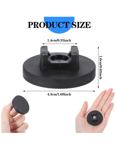 15 Clips Magnéticos para Cables Tobeelec Soporte Negro