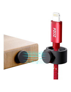 PZOZ 5 Correas Magnéticas Reutilizables para Cables Negro
