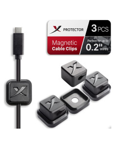 Soportes de Cable Magnéticos X-Protector 3 PCS - Negro