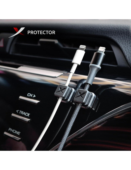 Soportes de Cable Magnéticos X-Protector 3 PCS - Negro Soportes de Cable Magnéticos X-Protector 3 PCS - Negro