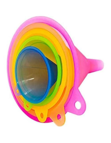 Juego de Embudos de Colores AUEAR 5 Pcs Grado Alimenticio