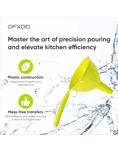Embudo de Cocina OFXDD 20cm con Mango Ergonómico - Plástico