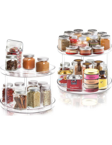 Organizador de baño Adoco Lazy Susan 2 niveles 23.5 cm